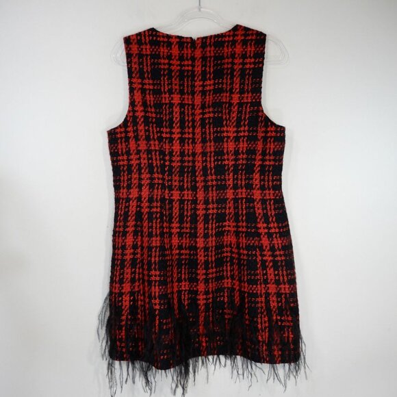 ANTONIO MELANI Irine Sheath Sleeveless DRESS Size 14 Tweed Feather Red NEW $199 - Picture 6 of 7